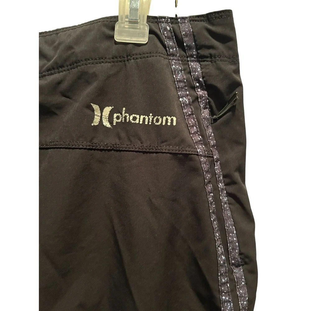 Hurley Phantom Board Shorts 34‎ Men's Black Galaxy Side Stripe Swim Trunks